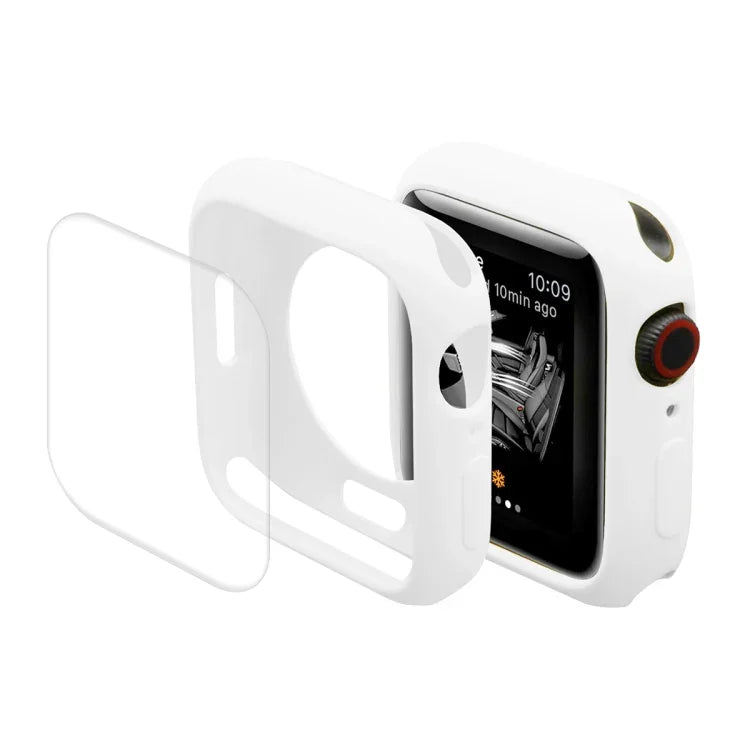 Étui de protection ENKAY Hat-Prince en TPU + film protecteur d'écran PET à couverture intégrale pour Apple Watch Series 7 45 mm