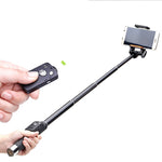 Perche à selfie rotative YT-888 avec Bluetooth pour smartphone