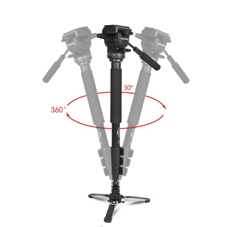 Monopode YUNTENG VCT-288 avec fixation pour trépied et rotule fluide, VCT-288