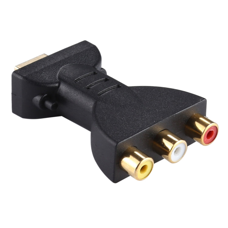 Adaptateur HDMI mâle plaqué or vers 3 RCA vidéo audio RVB Convertisseur composant AV pour DVD projecteur, HDMI