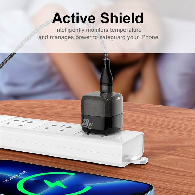 Chargeur rapide mini PD 20W USB-C / Type-C ENKAY APQ-011, prise US