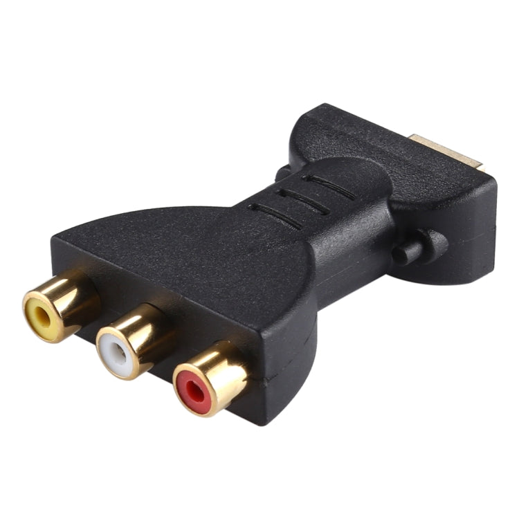 Adaptateur HDMI mâle plaqué or vers 3 RCA vidéo audio RVB Convertisseur composant AV pour DVD projecteur, HDMI