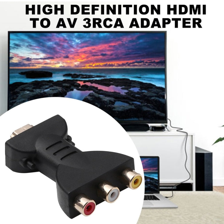Adaptateur HDMI mâle plaqué or vers 3 RCA vidéo audio RVB Convertisseur composant AV pour DVD projecteur, HDMI