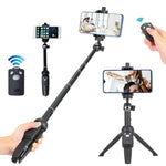 Trépied portable Yunteng YT-9928 3 en 1, monopode perche à selfie, télécommande Bluetooth pour tous les smartphones