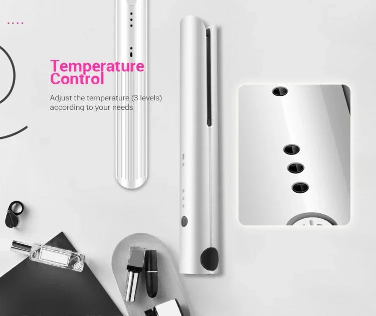 Lisseur et boucleur portable rechargeable K-SKIN, fer céramique, outil de coiffage sans fil, température réglable, chauffe rapide