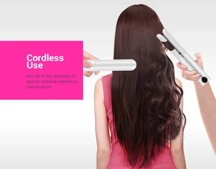 Lisseur et boucleur portable rechargeable K-SKIN, fer céramique, outil de coiffage sans fil, température réglable, chauffe rapide