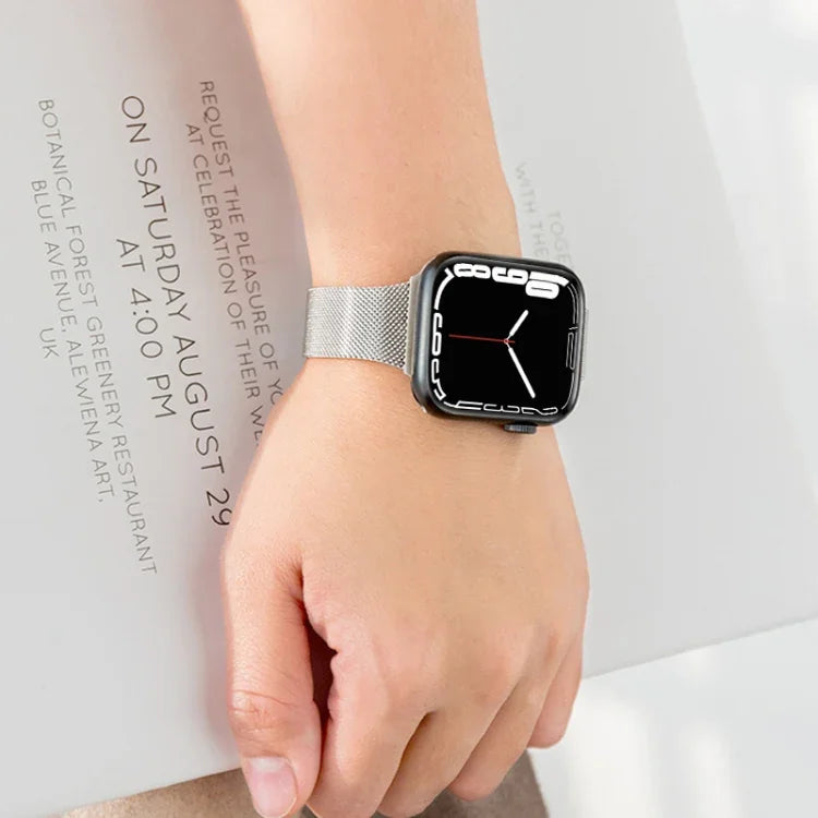 Bracelet Milan Meta pour Apple Watch Series, 7 41mm / 6&SE&5&4 40mm / 3&2&1 38mm, 7 45mm / 6&SE&5&4 44mm / 3&2&1 42mm