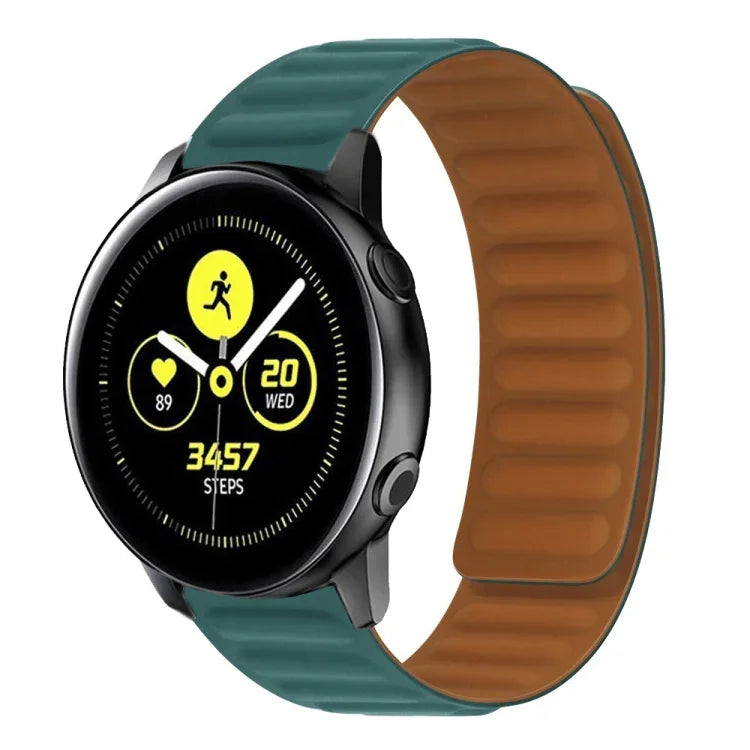 Bracelet de montre magnétique en silicone, pour Samsung Galaxy Watch 3 41MM R850, pour Samsung Galaxy Gear Sport, pour Samsung Galaxy Watch Active