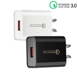 CA-25 QC3.0 USB 3A Fast Charger for Mobile Phone, AU Plug, AU Plug