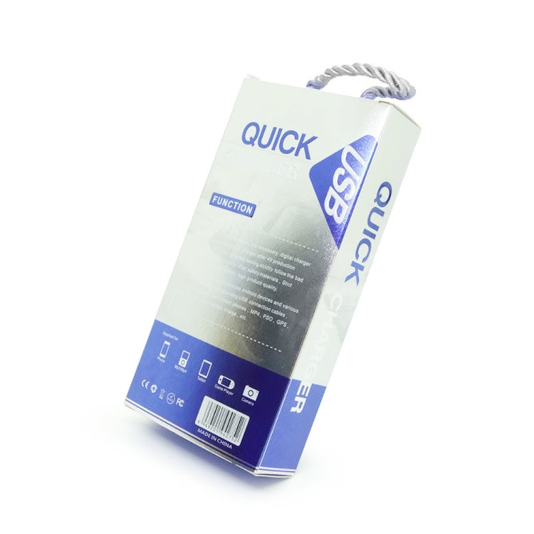 Chargeur rapide QC3.0 USB 3A avec câble de données USB vers 8 broches, prise AU, prise AU + câble 8 broches