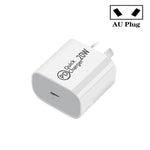 Chargeur de voyage AU-20W PD USB-C / Type-C pour téléphone mobile, prise AU, prise AU
