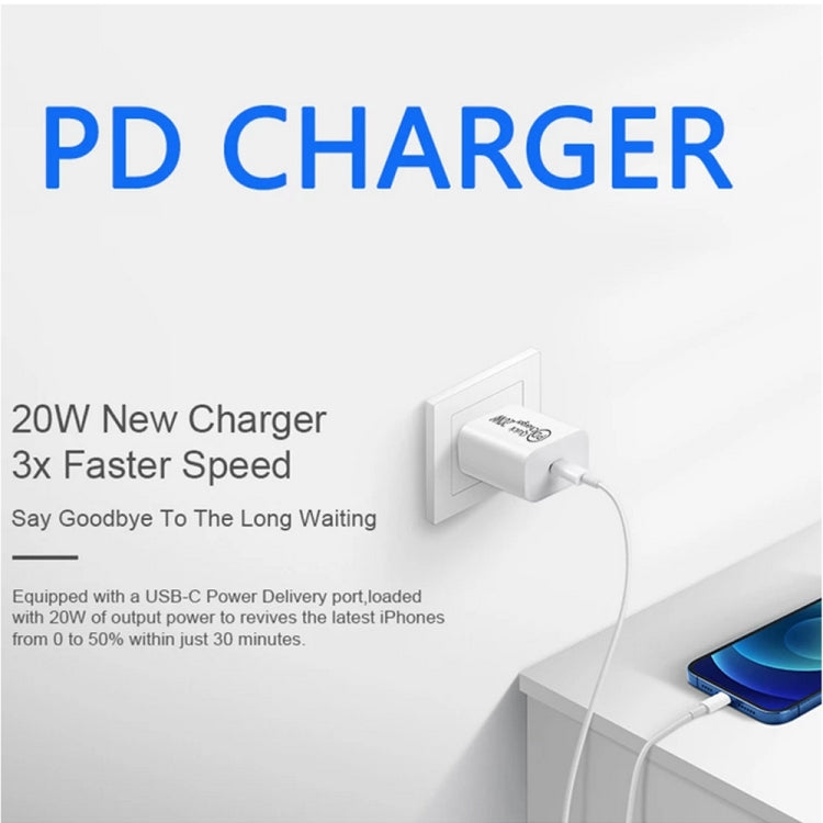 Chargeur de voyage AU-20W PD USB-C / Type-C pour téléphone mobile, prise AU, prise AU