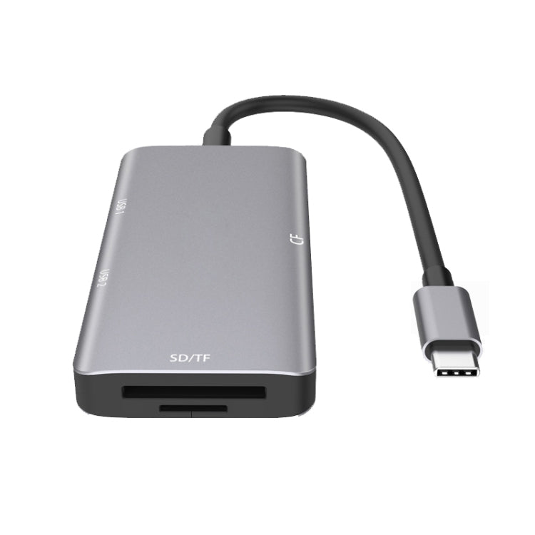 Adaptateur HUB de lecture de données 5 en 1 avec carte SD / TF / CF, double ports USB3.0, double USB3.0 + carte SD / TF / CF