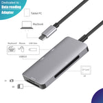 Adaptateur HUB de lecture de données 5 en 1 avec carte SD / TF / CF, double ports USB3.0, double USB3.0 + carte SD / TF / CF