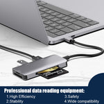 Adaptateur HUB de lecture de données 5 en 1 avec carte SD / TF / CF, double ports USB3.0, double USB3.0 + carte SD / TF / CF