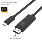 Câble écran OT-UC503 USB Type C mâle vers HDMI mâle 4K