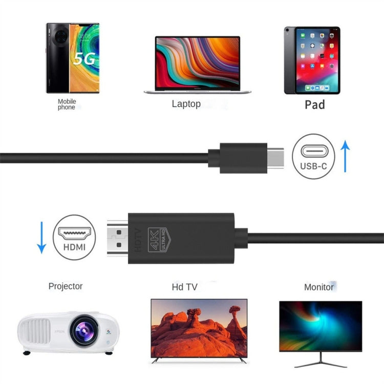 Câble écran OT-UC503 USB Type C mâle vers HDMI mâle 4K