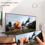 Câble écran OT-UC503 USB Type C mâle vers HDMI mâle 4K