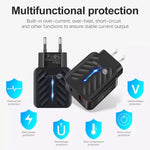 PD03 20W PD3.0 + QC3.0 USB Charger with Type-C to 8 Pin Data Cable, EU Plug, EU Plug + Type-C to 8 Pin Cable