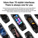 Bracelet connecté C60 étanche IP67, écran 1,1 pouce