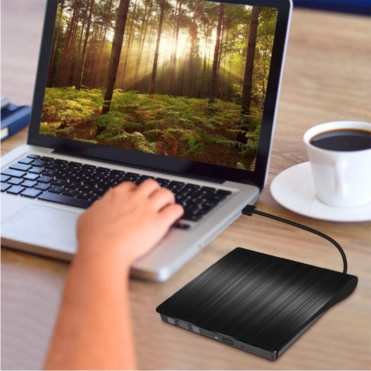Lecteur externe CD / DVD-RW optique USB 3.0 brossé, ECD819
