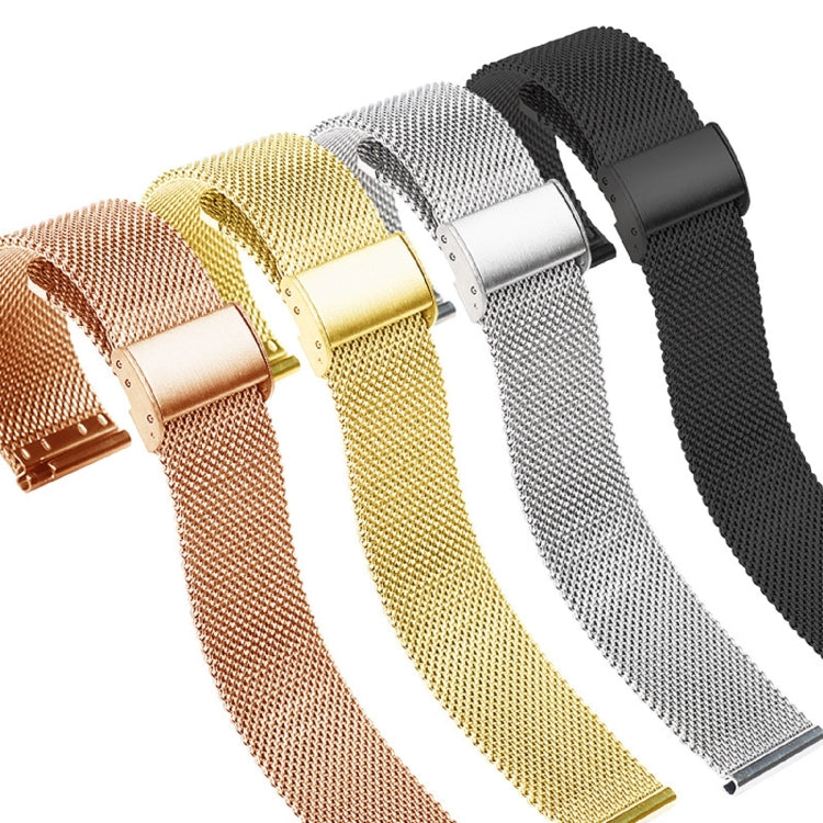 Milan Metal Steel Mesh One Buckle Strap, For Huawei Watch GT 3 42mm, For Huawei Watch 2, For Honor Watch ES, For Honor Magic Watch 2 42mm
