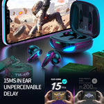 Écouteurs Bluetooth G10 TWS 5.2 binauraux stéréo tactiles pour jeu