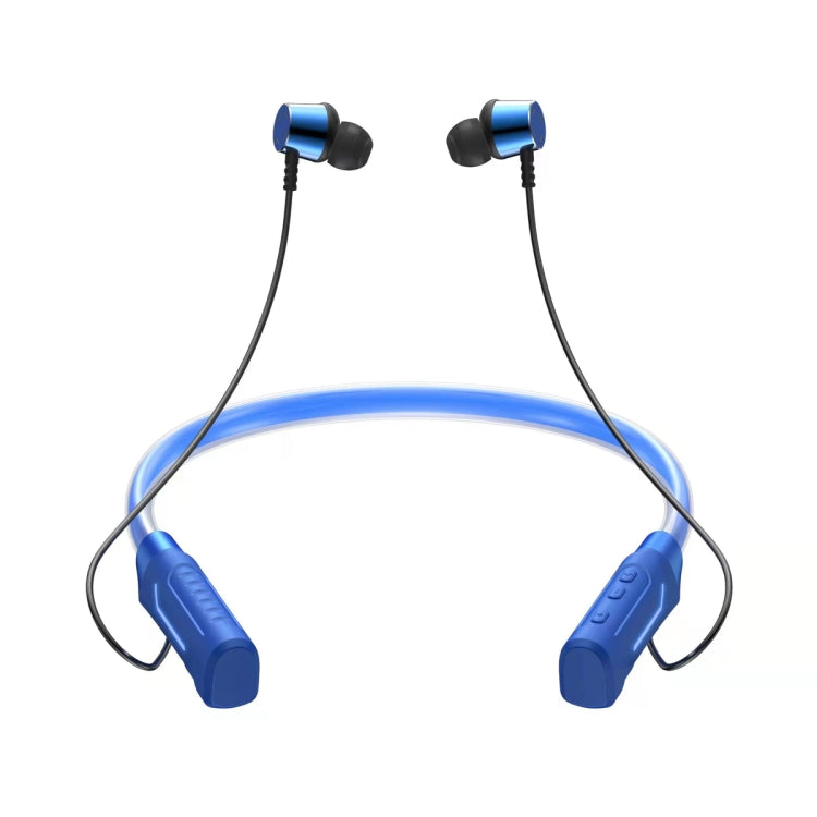 Écouteurs sans fil Bluetooth stéréo JG4 avec LED clignotante et tour de cou
