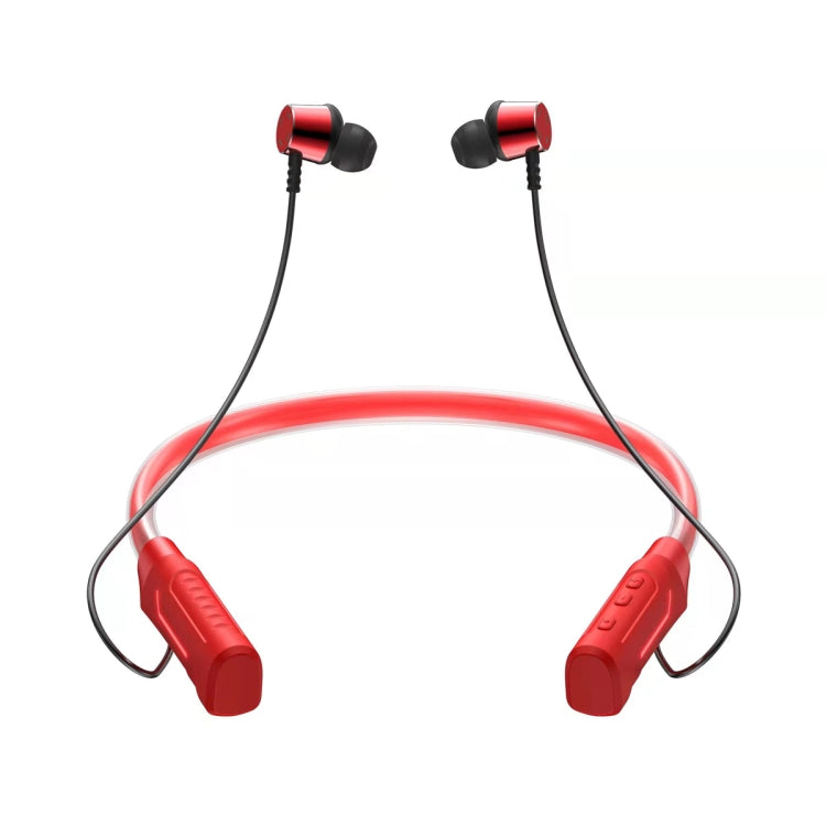 Écouteurs sans fil Bluetooth stéréo JG4 avec LED clignotante et tour de cou
