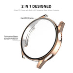 ENKAY Full Coverage PC Frame + Tempered Glass Protector Composite Case
