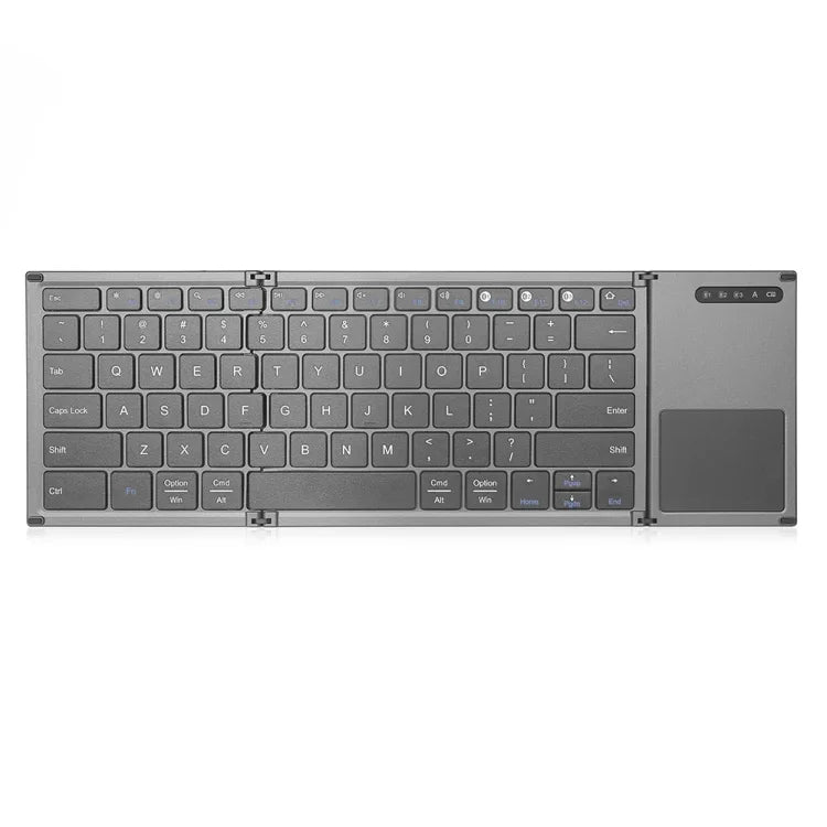 Clavier Bluetooth sans fil pliable en trois, mini, ultra-mince et multifonction B066S, B066S
