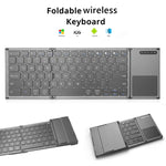 Clavier Bluetooth sans fil pliable en trois, mini, ultra-mince et multifonction B066S, B066S