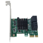 Adaptateur d'extension PCI Express 4 ports PCI-E X1/X4/X8/X16 vers SATA