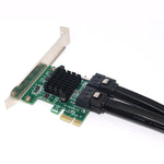 Adaptateur d'extension PCI Express 4 ports PCI-E X1/X4/X8/X16 vers SATA
