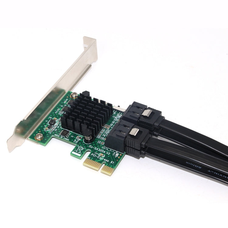 Adaptateur d'extension PCI Express 4 ports PCI-E X1/X4/X8/X16 vers SATA