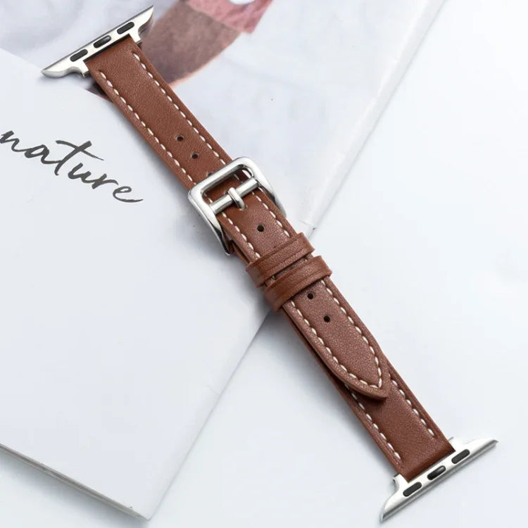 Bracelet de montre en cuir microfibre avec boucle ardillon pour Apple Watch Series, 7 41mm / 6&SE&5&4 40mm / 3&2&1 38mm, 7 45mm / 6&SE&5&4 44mm / 3&2&1 42mm