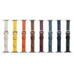 Bracelet de montre en cuir microfibre avec boucle ardillon pour Apple Watch Series, 7 41mm / 6&SE&5&4 40mm / 3&2&1 38mm, 7 45mm / 6&SE&5&4 44mm / 3&2&1 42mm