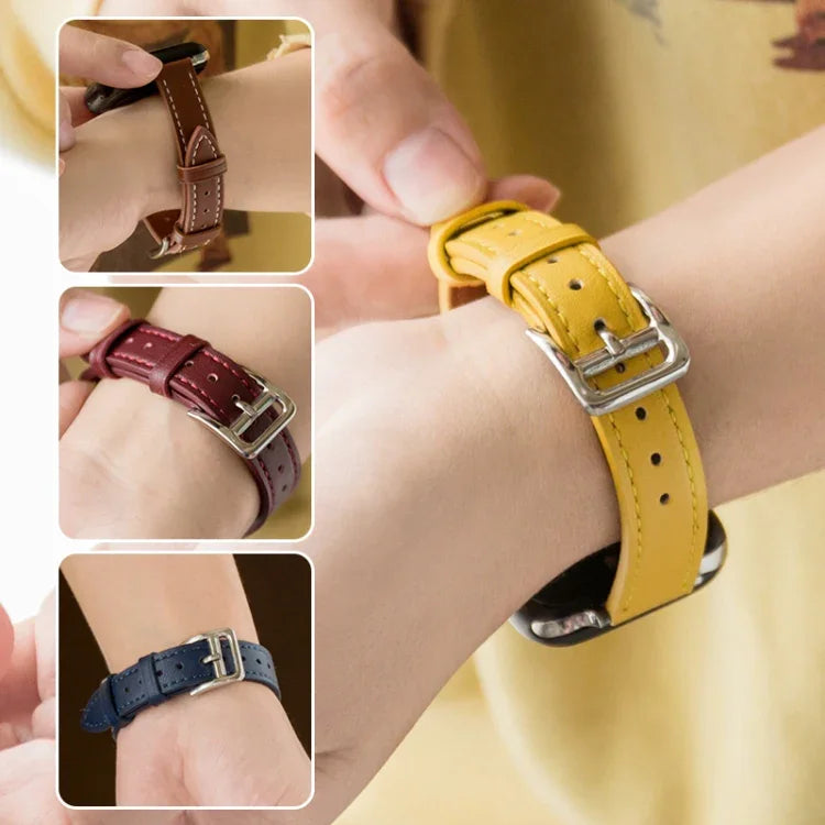 Bracelet de montre en cuir microfibre avec boucle ardillon pour Apple Watch Series, 7 41mm / 6&SE&5&4 40mm / 3&2&1 38mm, 7 45mm / 6&SE&5&4 44mm / 3&2&1 42mm