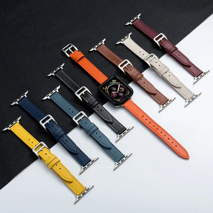 Bracelet de montre en cuir microfibre avec boucle ardillon pour Apple Watch Series, 7 41mm / 6&SE&5&4 40mm / 3&2&1 38mm, 7 45mm / 6&SE&5&4 44mm / 3&2&1 42mm