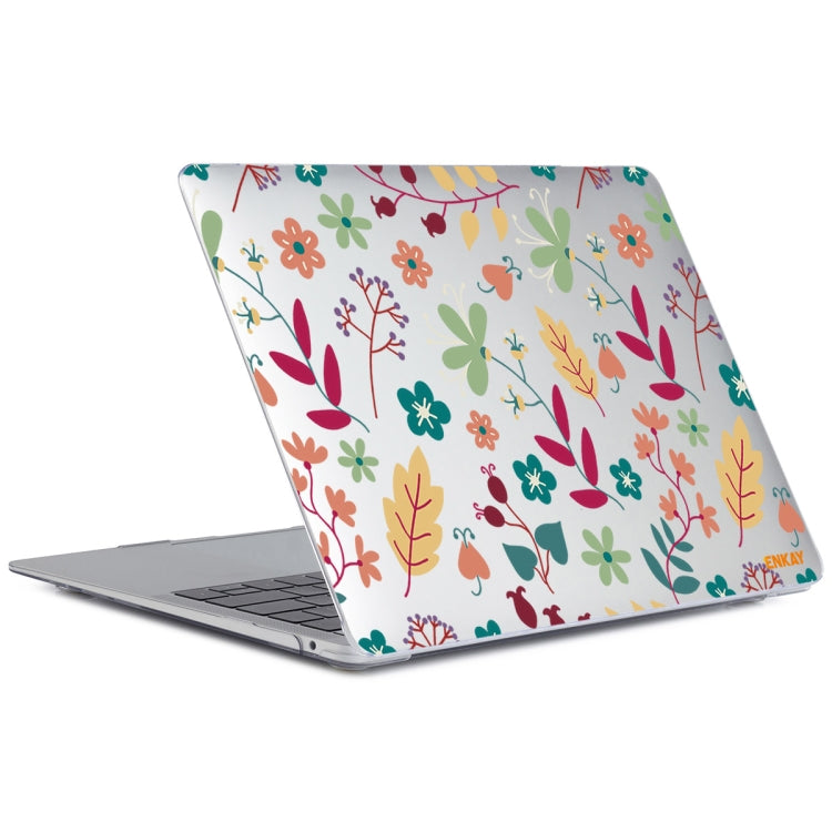 ENKAY Flower Series Pattern Étui de protection transparent pour ordinateur portable MacBook Air 13,3 pouces A1932 / A2179 / A2337, pour MacBook Air 13,3 pouces A1932 / A2179 / A2337