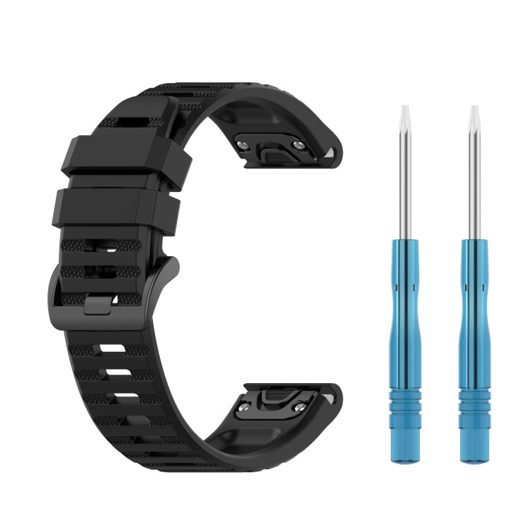 26mm Solid Color Silicone Quick Release Strap, For Garmin Fenix 7X