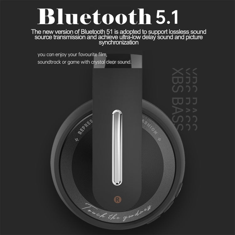 Casque stéréo sans fil Bluetooth 5.1 Fingertime P6 avec microphone