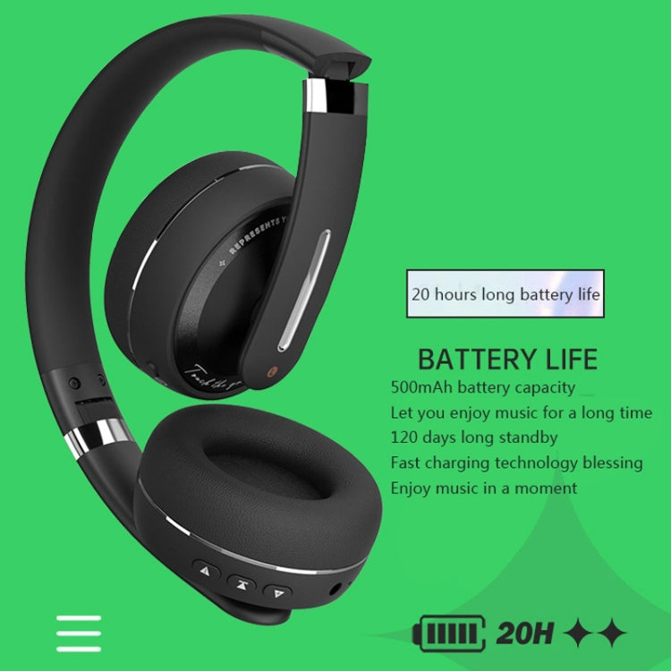 Casque stéréo sans fil Bluetooth 5.1 Fingertime P6 avec microphone