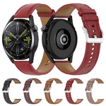 Calf Texture Sewing Thread Watchband, For Huawei Watch GT 3 42mm, For Huawei Watch GT 2 42mm, For Huawei Watch 2