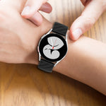 Bracelet en silicone rayé en fibre de carbone 20 mm, pour Samsung Galaxy Watch 4 40mm / 44mm, pour Samsung Galaxy Watch 4 Classic 42mm / 46mm, pour Samsung Galaxy Watch 3 41mm, pour Samsung Galaxy Watch Active 2 40mm / 44mm