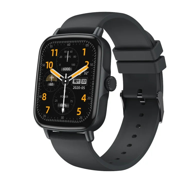 Montre connectée AW18 avec écran couleur de 1,69 pouce, compatible avec les appels Bluetooth et la surveillance de la fréquence cardiaque