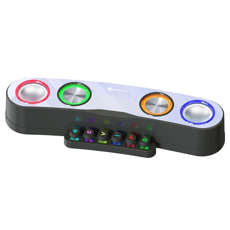 Newrixing NR555 Enceinte Bluetooth de jeu de bureau LED colorée, support TF & FM