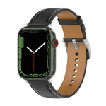 Bracelet de montre en cuir de vachette à couture double couche pour Apple Watch Series, 7 41mm / 6&SE&5&4 40mm / 3&2&1 38mm 20mm, 7 45mm / 6&SE&5&4 44mm / 3&2&1 42mm 22mm, 7 41mm / 6&SE&5&4 40mm / 3&2&1 38mm 22mm, 7 45mm / 6&SE&5&4 44mm / 3&2&1 42mm 20mm