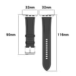 Bracelet de montre en cuir de vachette à couture double couche pour Apple Watch Series, 7 41mm / 6&SE&5&4 40mm / 3&2&1 38mm 20mm, 7 45mm / 6&SE&5&4 44mm / 3&2&1 42mm 22mm, 7 41mm / 6&SE&5&4 40mm / 3&2&1 38mm 22mm, 7 45mm / 6&SE&5&4 44mm / 3&2&1 42mm 20mm