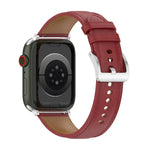 Bracelet de montre en cuir de vachette à couture double couche pour Apple Watch Series, 7 41mm / 6&SE&5&4 40mm / 3&2&1 38mm 20mm, 7 45mm / 6&SE&5&4 44mm / 3&2&1 42mm 22mm, 7 41mm / 6&SE&5&4 40mm / 3&2&1 38mm 22mm, 7 45mm / 6&SE&5&4 44mm / 3&2&1 42mm 20mm